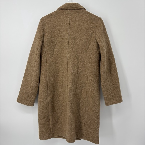 J.Crew Daphne Topcoat Camel Brown Italian Boiled Wool Pea Coat Women Size 4 $228 - Picture 2 of 9
